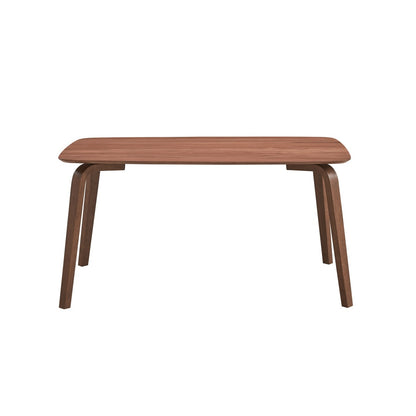 Dining Table Set for 4 with Walnut Finish & Boucle Chairs - TimberFlare