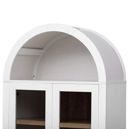 71" Tall Arched Farmhouse Pantry Cabinet - TimberFlare