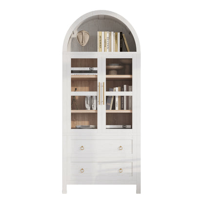 71" Tall Arched Farmhouse Pantry Cabinet - TimberFlare
