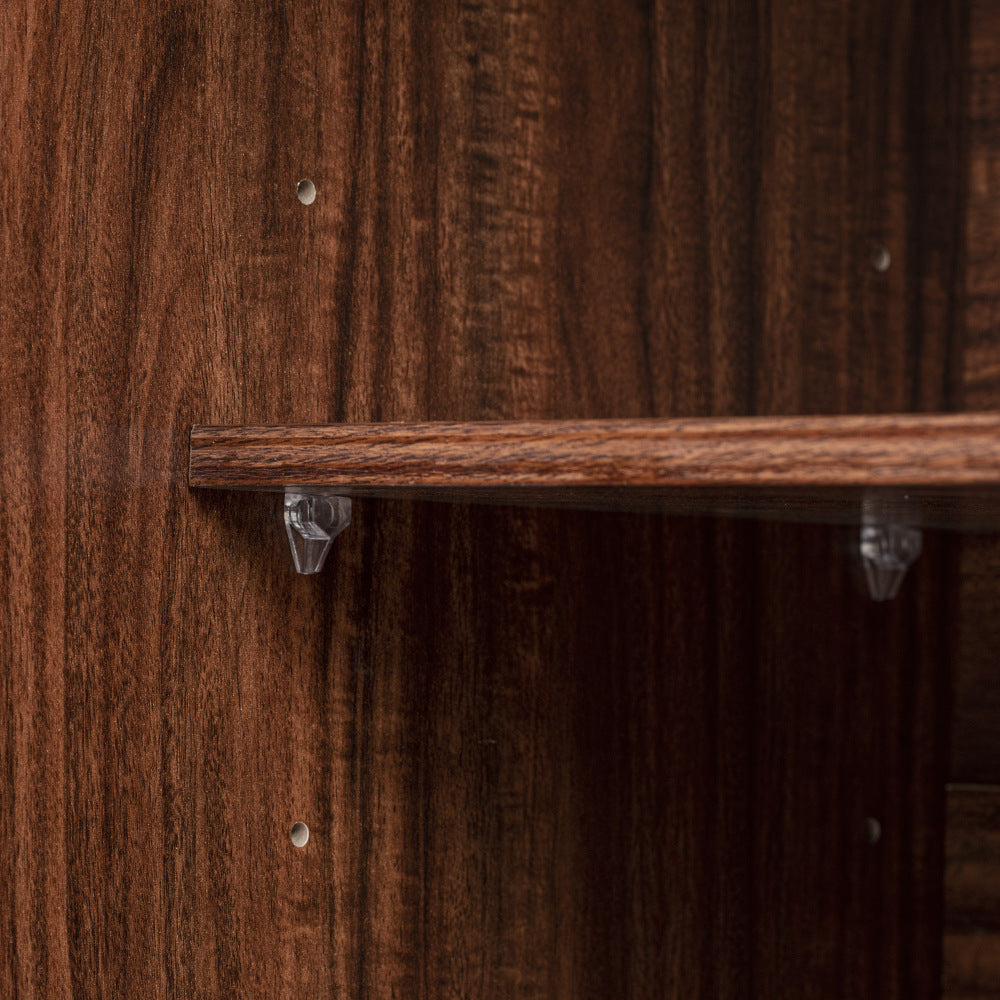 Textured White Pantry Cabinet with Pull-Out Shelves - TimberFlare