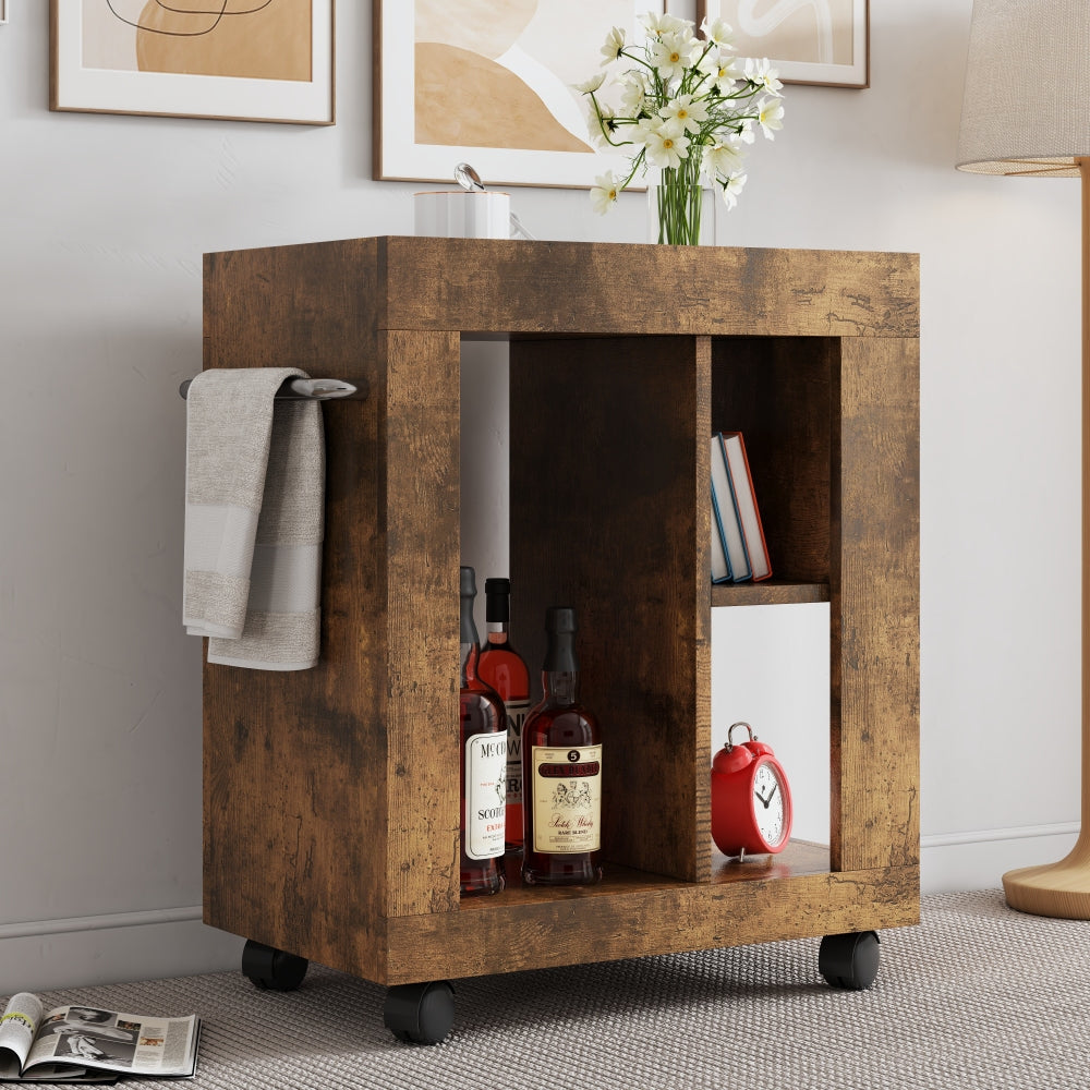 Mid-century Rolling Side cabinet - TimberFlare