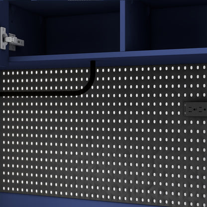 75″ Freestanding Buffet with Hutch, 63-Inch Large Coffee Bar Cabinet