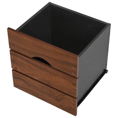 54" Farmhouse Rolling Island with Drop Leaf, Power Outlet