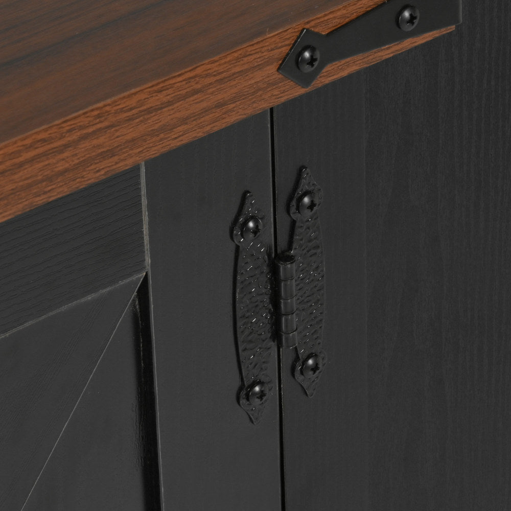 54" Farmhouse Rolling Island with Drop Leaf, Power Outlet