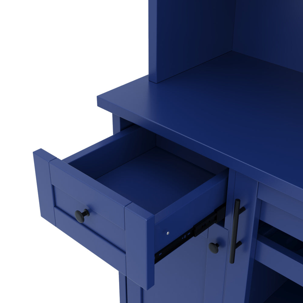 74.8inch Freestanding Farmhouse Pantry & Wine Hutch - TimberFlare