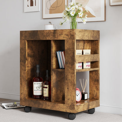 Mid-century Rolling Side cabinet - TimberFlare