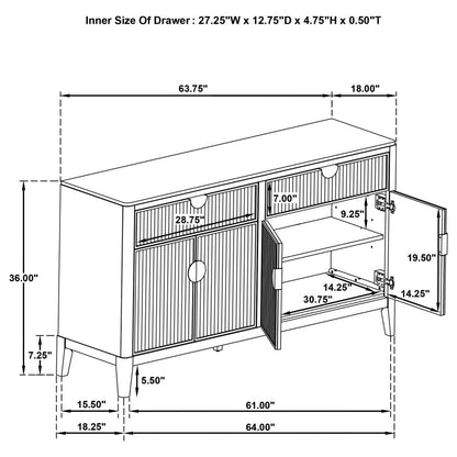 Mason Black Transitional Sideboard - TimberFlare