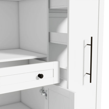 70'' Tall Pantry Buffet with Pull-Out Spice Rack - TimberFlare