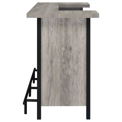 Grey Driftwood Industrial Home Bar - TimberFlare