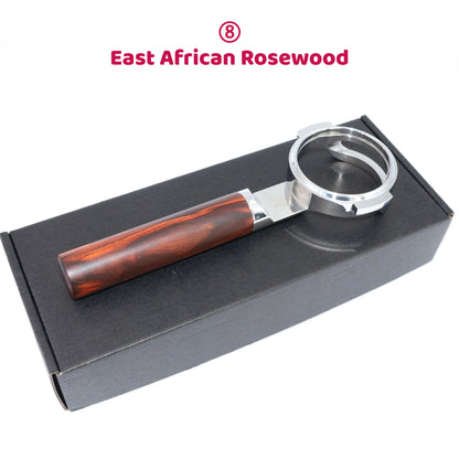 Bespoke Hardwood Bottomless Portafilter | La Marzocco 58mm