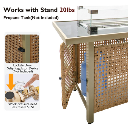 Propane Gas Outdoor Fire Table, 60,000 BTU - TimberFlare