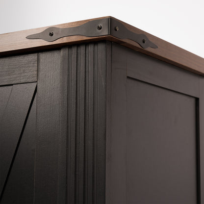 63'' W Farmhouse Sideboard with 4 Barn Doors - TimberFlare