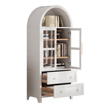 71" Tall Arched Farmhouse Pantry Cabinet - TimberFlare