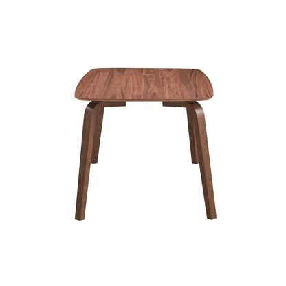 Dining Table Set for 4 with Walnut Finish & Boucle Chairs - TimberFlare