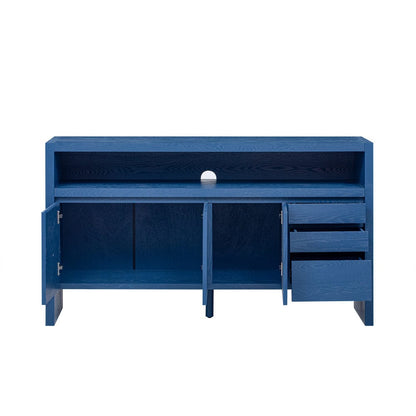 60" Sideboard Buffet Cabinet with Drawers, Shelf & Ash Veneer - TimberFlare
