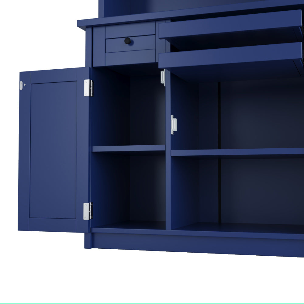 74.8inch Freestanding Farmhouse Pantry & Wine Hutch - TimberFlare