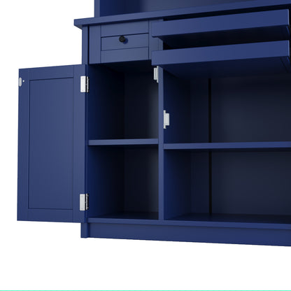 74.8inch Freestanding Farmhouse Pantry & Wine Hutch - TimberFlare