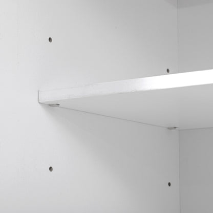 Textured White Pantry Cabinet with Pull-Out Shelves - TimberFlare