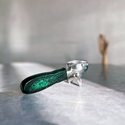 Veridian Scale Artisan Bottomless Portafilter alternate angle 8 for La Marzocco