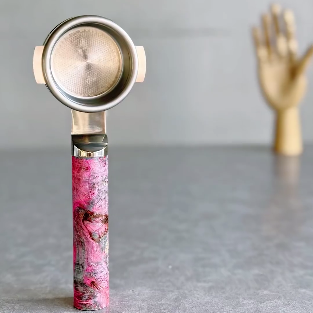 Cosmic Bloom Artisan Bottomless Portafilter | La Marzocco 58mm image 2