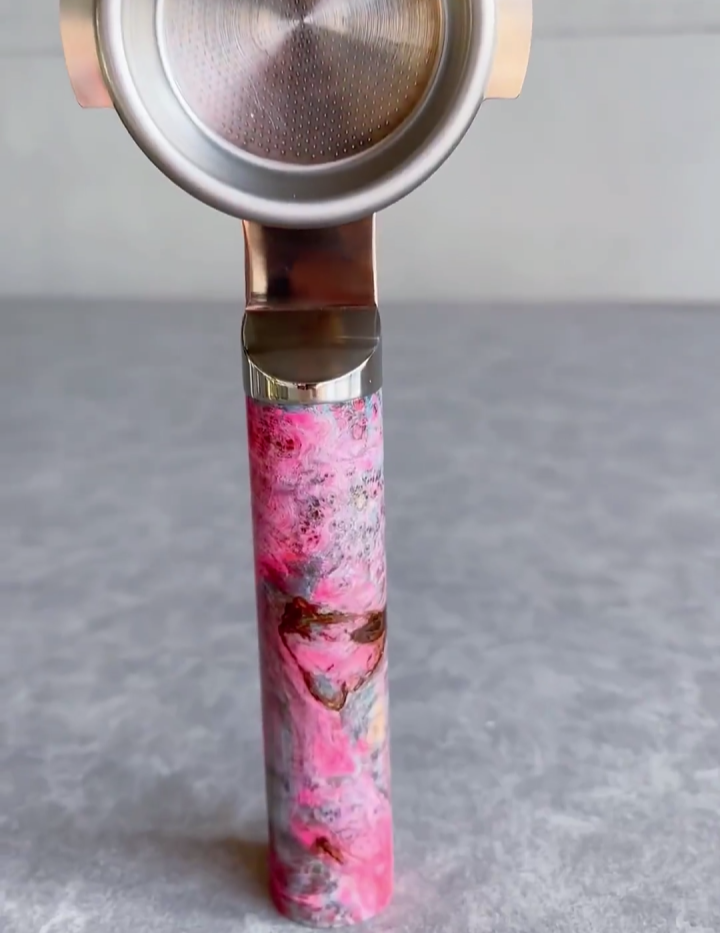 Cosmic Bloom Artisan Bottomless Portafilter | La Marzocco 58mm image 3