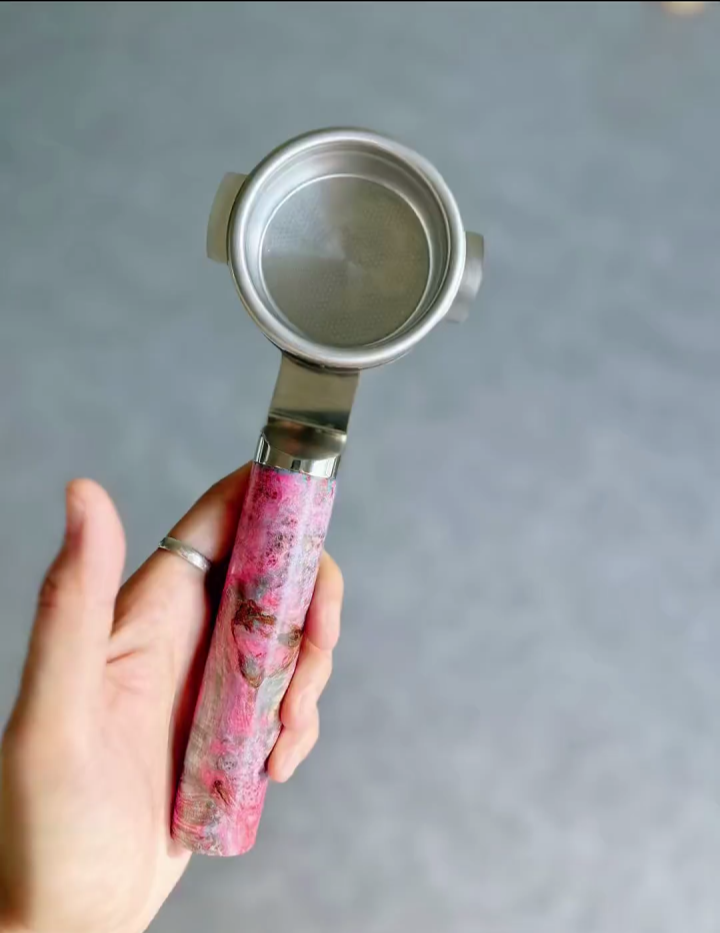 Cosmic Bloom Artisan Bottomless Portafilter | La Marzocco 58mm image 8