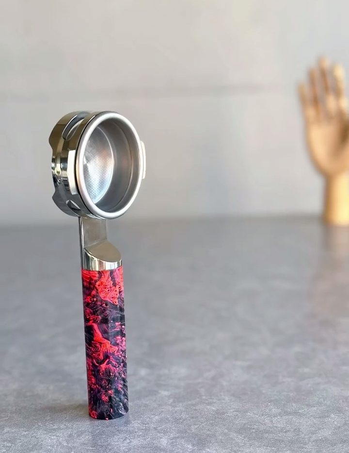 Nebula Bloom Artisan Bottomless Portafilter alternate angle 8 for compatible espresso machine