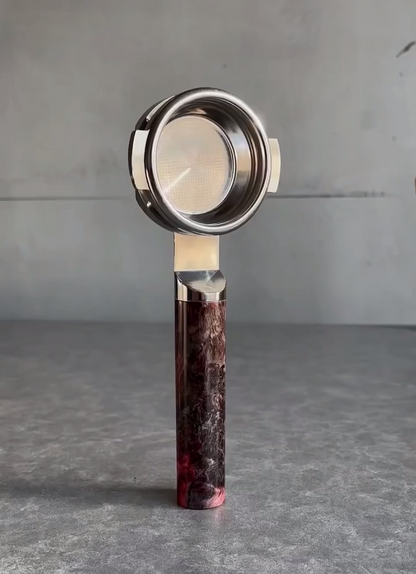 Crimson Burl Artisan Bottomless Portafilter | Breville 54mm/58mm