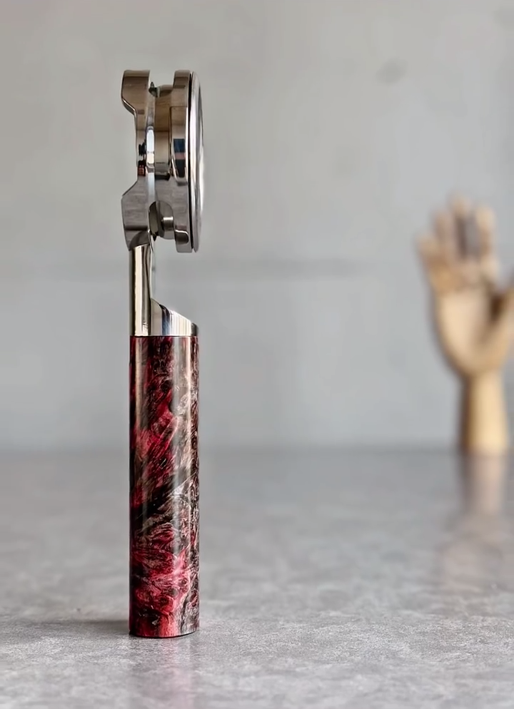 Crimson Burl Artisan Bottomless Portafilter | Breville 54mm/58mm