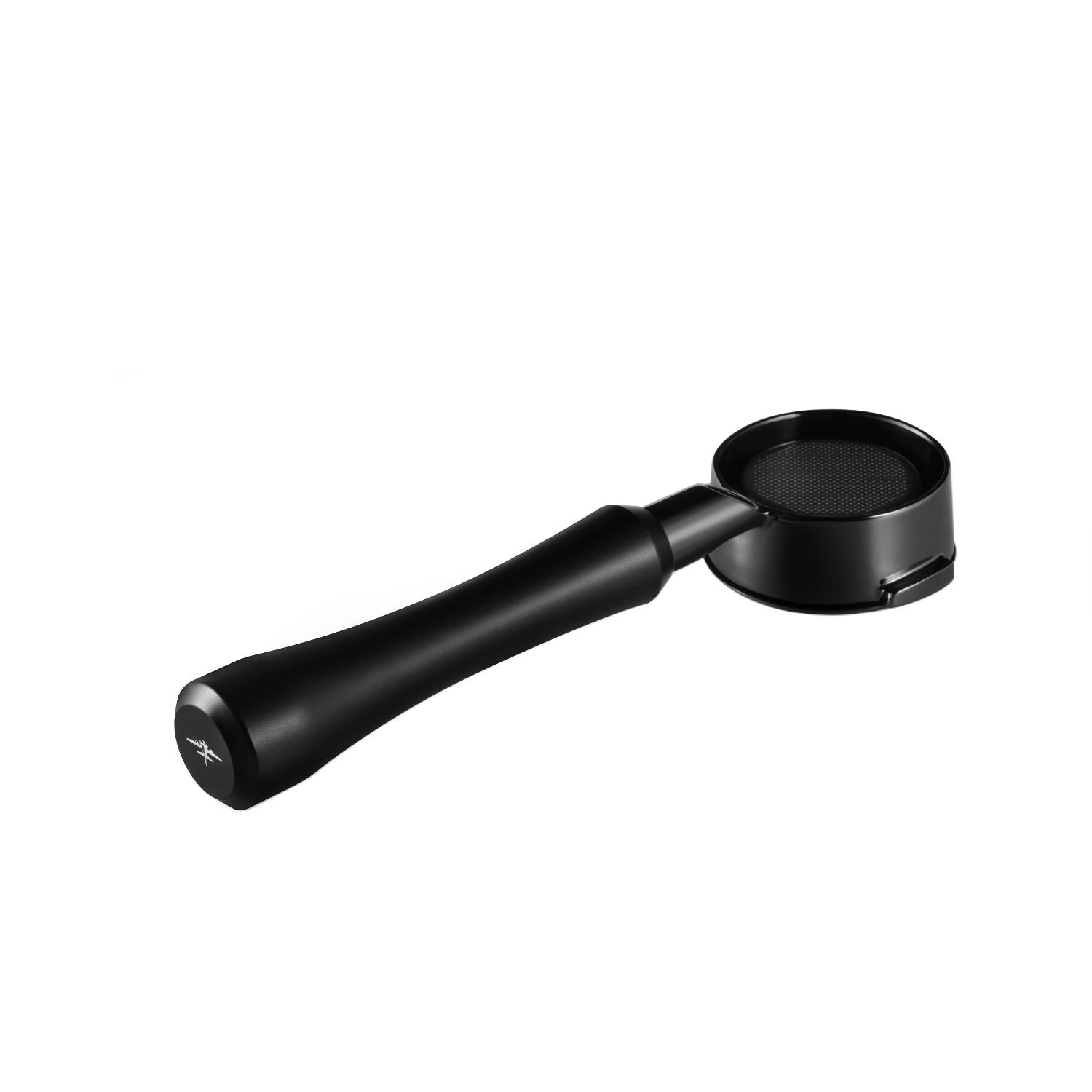 The "Obsidian" Aerospace Aluminum Bottomless Portafilter paired with compatible espresso machine espresso machine setup
