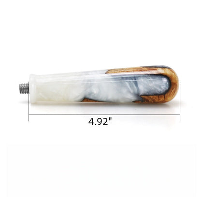 1-of-1 Artisan Hybrid Burl & Resin Bottomless Portafilter alternate angle 7 for compatible espresso machine