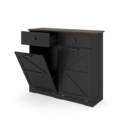 39-Inch Double Tilt-Out Trash Cabinet with Drawers - TimberFlare