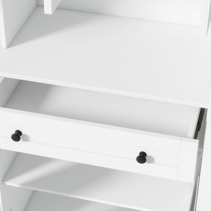 70'' Tall Pantry Buffet with Pull-Out Spice Rack - TimberFlare
