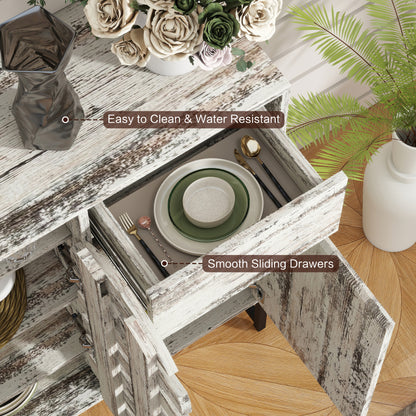 Farmhouse Lattice Coffee Bar Cabinet - TimberFlare