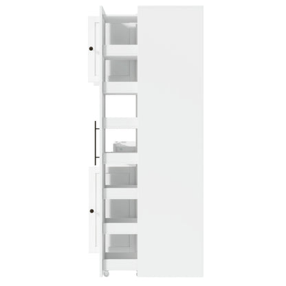 70'' Tall Pantry Buffet with Pull-Out Spice Rack - TimberFlare