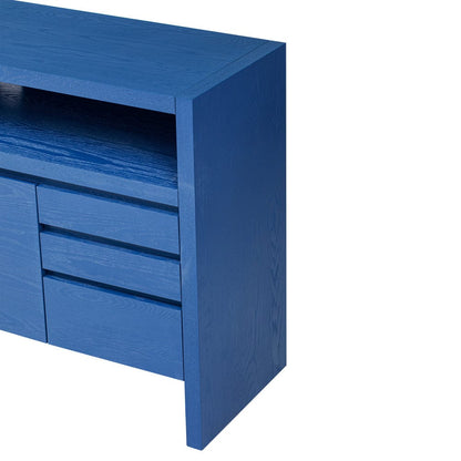 60" Sideboard Buffet Cabinet with Drawers, Shelf & Ash Veneer - TimberFlare