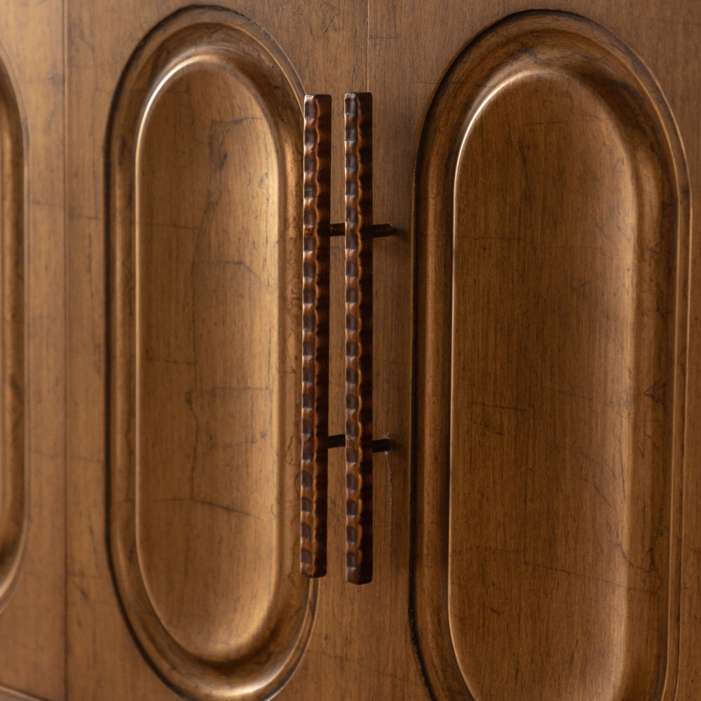 60-Inch Modern Sideboard with Geometric Doors - TimberFlare