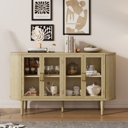 Mid-Century Oval Sideboard Cabinet - TimberFlare
