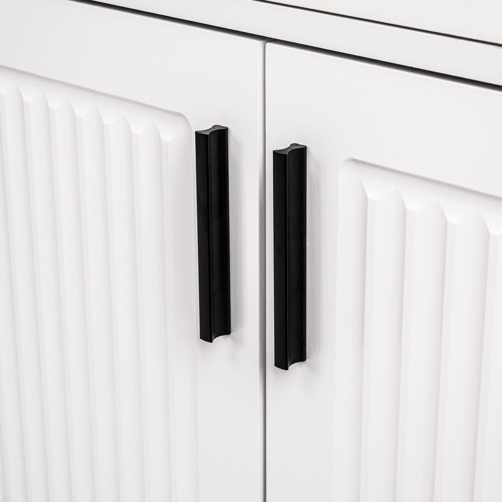 63″ Fluted Sideboard with 4 Doors and 3 Drawers - TimberFlare