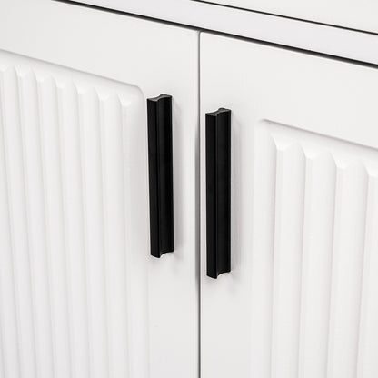 63″ Fluted Sideboard with 4 Doors and 3 Drawers - TimberFlare