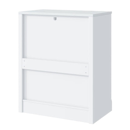 Modern Sideboard Cabinet with Faux Marble Top & Gold Accents - TimberFlare