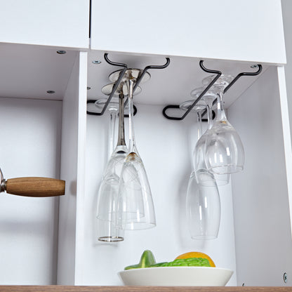Two-Tone Coffee & Liquor Cabinet Hutch with Power Station - TimberFlare