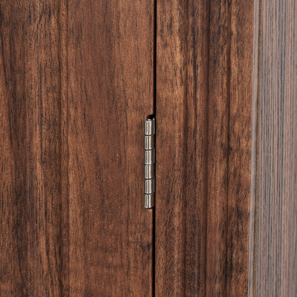 Textured White Pantry Cabinet with Pull-Out Shelves - TimberFlare