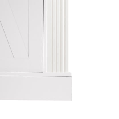 63'' W Farmhouse Sideboard with 4 Barn Doors - TimberFlare