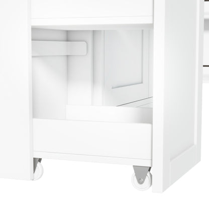 70'' Tall Pantry Buffet with Pull-Out Spice Rack - TimberFlare