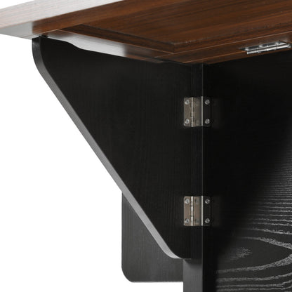 54" Farmhouse Rolling Island with Drop Leaf, Power Outlet