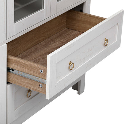 71" Tall Arched Farmhouse Pantry Cabinet - TimberFlare