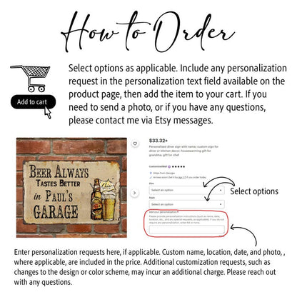 TimberFlare Personalized Vintage Coffee Bar Sign - TimberFlare