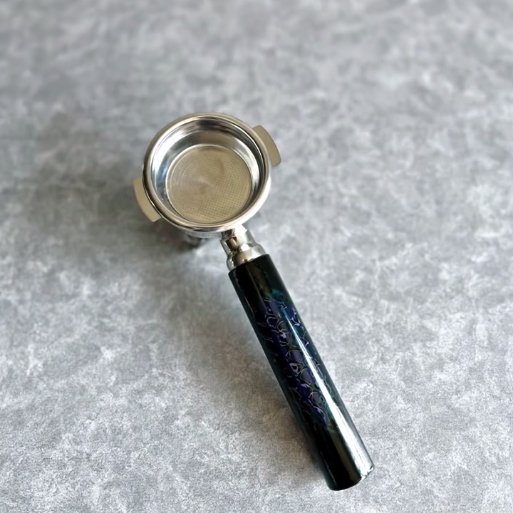 Obsidian Web Artisan Bottomless Portafilter alternate angle 7 for Breville