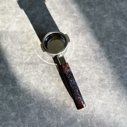 Obsidian Serpent Artisan Bottomless Portafilter paired with compatible espresso machine espresso machine setup